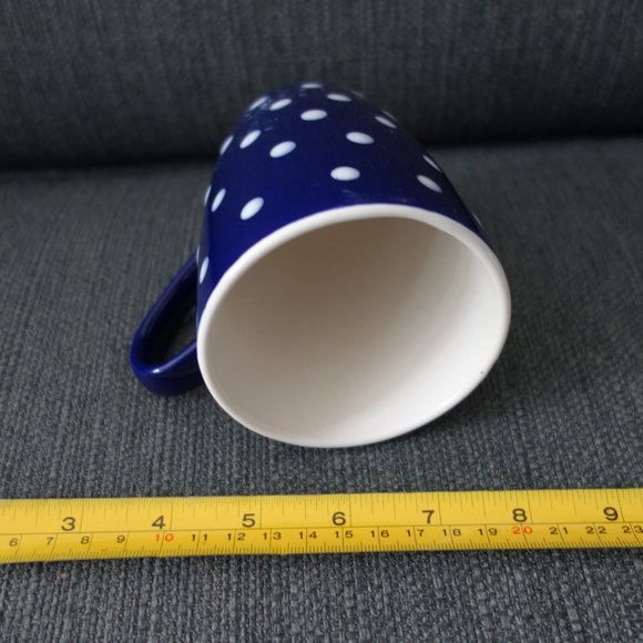 Blue Ceramic Mug with White Dots - Picture 9 of 10